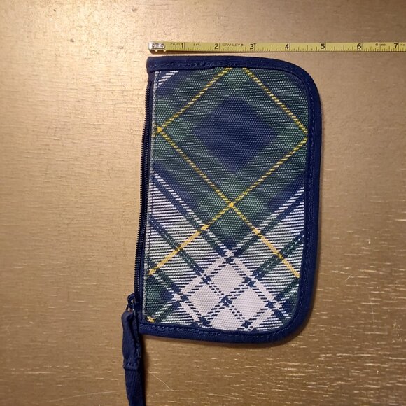 Land's End Canvas Plaid Wristlet Wallet - Picture 2 of 5